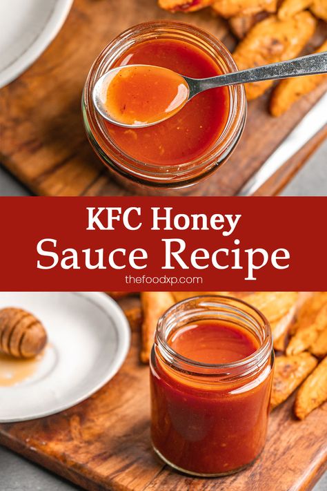 Crack the Code: Discover the magic behind KFC's iconic Honey Sauce with this authentic homemade recipe! Recreate the finger-licking goodness and savor the taste of KFC at home. Kfc At Home, Honey Sauce Recipe, Honey Bbq Sauce Recipe, Inexpensive Dinner Recipes, Honey Bbq Sauce, Sweet And Spicy Sauce, Cheap Recipes, Honey Sauce, Honey Bbq