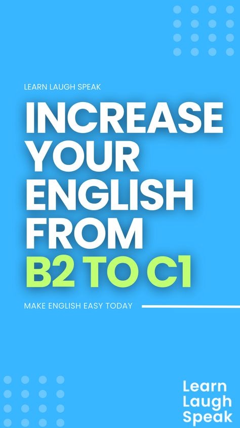 Are you looking for ways to Increase your English Level from B2 to C1? Look no further! Learn Laugh Speak offers a comprehensive online course to help you reach your goals. With 33,000 full lessons that are aligned with the CEFR and 12 levels, you can make steady progress and gain confidence in your language abilities. B2 Level English, C1 Level English, Cefr English, Speaking Activities English, English Proficiency, Linking Words, English Language Course, English Learning Books, Learning Books