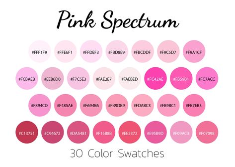 Pink Color Palette Hex Codes, Bridgerton Color Palette, Pink Palette Color, Barbie Color Palette, Pink Color Chart, Swatches Color, Pink Color Palette, Color Design Inspiration, Hex Color Palette