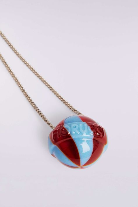 Fiorucci Official Online Store | Lollipop Necklace Multi | Fiorucci Lollipop Necklace, Candy Necklace, Candy Necklaces, Lollipop, Red And Blue, In Italy, Online Store, Candy, Italy