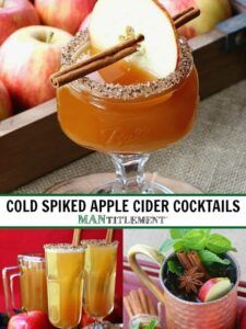 cold-spiked-apple-cider-cocktails-pinterest Cold Spiked Apple Cider Recipe, Spiked Apple Cider Cold, Spiked Cider Recipes, Hot Apple Cider Cocktail, Cold Cider, Apple Cider Punch Recipes, Spiked Apple Cider Recipe, Easy Holiday Cocktail Recipes, Cider Drink Recipes