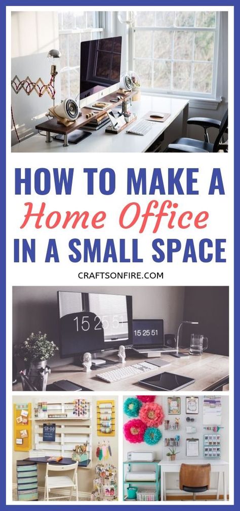 Do you desperately need your space to work? A place in your home that will get you in the work flow but you only have limited space? Then YOU NEED these home office tips. Find out how to make a home office in a small space with these simple and easy tips! #homeoffice #diyhomedecor #diydecor Creating Home Office Space, Office In A Small Space, Organizing Small Home, Home Office Layouts, Tiny Home Office, Office Tips, Cheap Organization, Amazon Hacks, Tiny Apartments