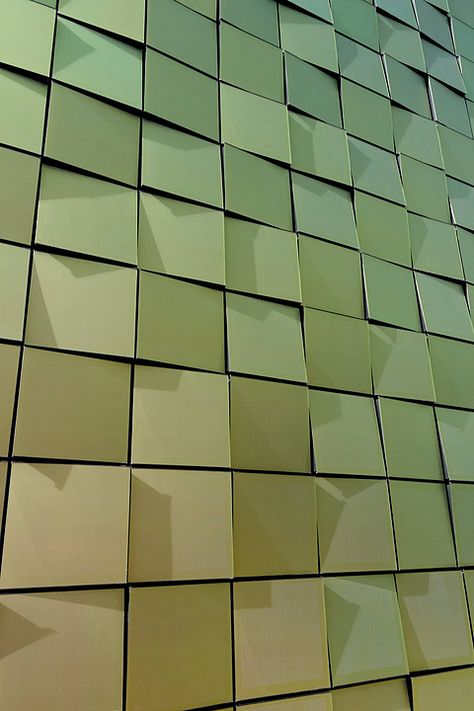 Solar Panels Facade, Kinetic Facade Design, Photovoltaic Architecture, Photovoltaic Facade, Factory Design Exterior, Solar Panel Design, Solar Brick, Panel Facade, Solar Panels Architecture