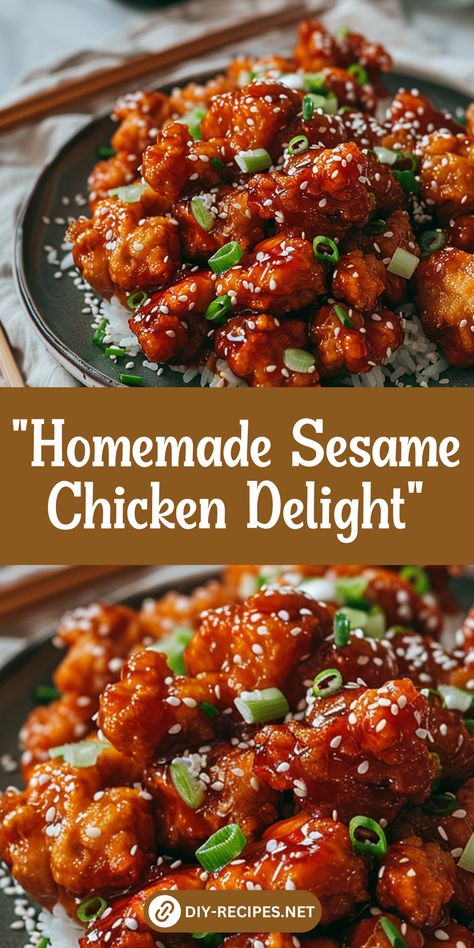 Whip up homemade sesame chicken with this simple recipe. Crispy chicken, sweet and tangy sauce, and a sprinkle of sesame seeds! Thai Sesame Chicken, Sesame Chicken And Rice, Easy Saucy Chicken Recipes, Sesame Seed Chicken Recipe, Grilled Sesame Chicken Recipe, Saute Chicken Recipes Simple, Sesame Chicken Recipe Healthy, Sesame Chicken Recipe Easy, Seseme Chicken