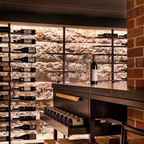 Lusso Interiors Sydney on Instagram: “✨Dreamy cellar ✨ #lussointeriorssydney #house #homedesign #winecellar #luxury #details ✨@snbstone” Luxury Wine Cellar, Underground Wine Cellar, Basement Wine Cellar, Unique Wine Cellar, Wine Shop Interior, Underground Cellar, Sandstone Tile, Cellar Ideas, Wine Cellar Basement