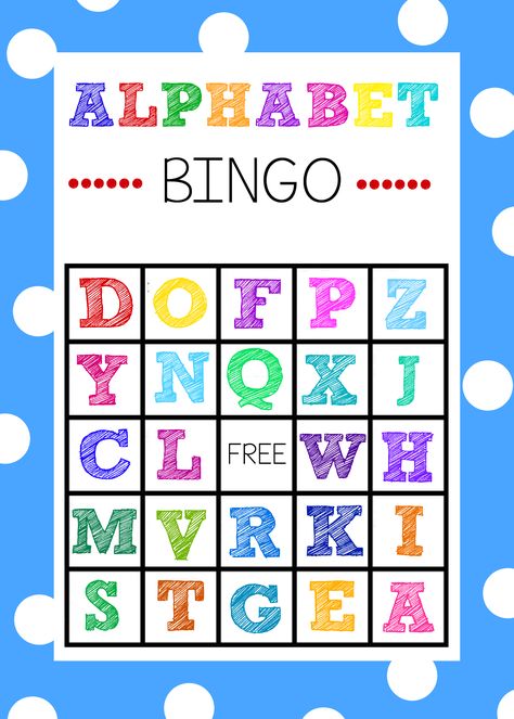 Free Printable Abc Letters, Abc Bingo, Printable Abc Letters, Abc Games For Kids, Alphabet Bingo, Summer Learning Activities, Free Printable Bingo Cards, Bingo Card Template, Bingo For Kids