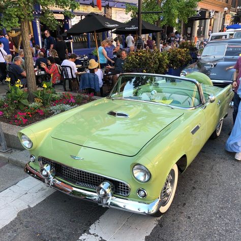 Land vehicle, Vehicle, Motor vehicle, Car, Classic car, Coupé, Classic, Convertible, Custom car, Sedan, Thunderbird Car, 1956 Ford Thunderbird, Ford Thunderbird Convertible, Thunderbird Convertible, Corvette Zr1, Movie Cars, Ford Cars, Chevy Corvette, Ford Thunderbird