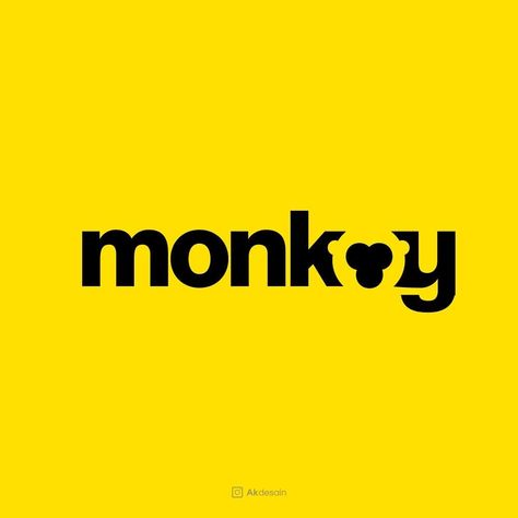 #verbicon monkey by Aan Kurniawan @akdesain (Makassar, Indonesia) Monkey Logo Inspiration, Monkey Logo Design, Monkey Cookies, Happy Logo, Typography Logo Inspiration, Monkey Logo, Comic Tattoo, Typographic Logo, Studio Logo