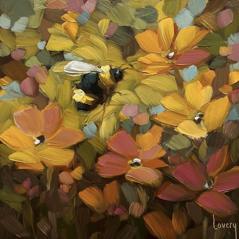 GOLDENROD Giclee Print by Andrea Lavery in BEE PRINTS | Geo Galleries Lavery Art, Andrea Lavery, Bee Oil Painting, Animals Painting, Artist Gallery, Buy Prints, Bird Prints, All Print, Heavy Weight