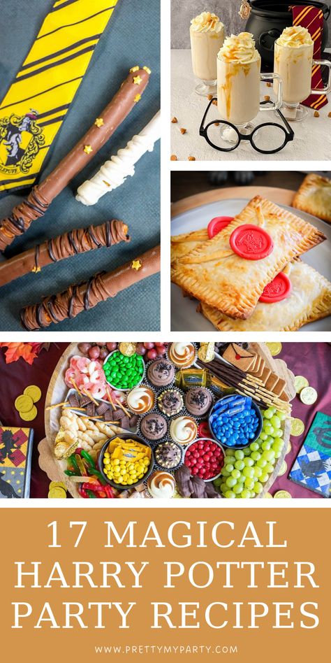 Hufflepuff Snacks, Harry Potter Recipes Desserts, Harry Potter Inspired Charcuterie Board, Harry Potter Dessert Recipes, Harry Potter Dishes Recipes, Hogwarts Food Dinners, Harry Potter Party Desserts, Harry Potter Movie Dinner, Harry Potter Recipes Easy