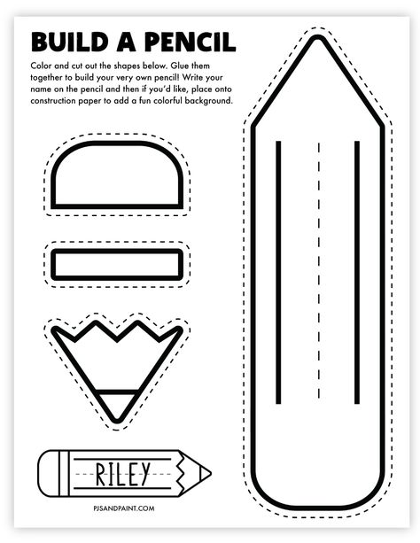 Prek 3 Worksheets Free Printables, Pencil Art Preschool, Daycare Templates Free Printable, Pencil Craft For Preschoolers, S.t.e.a.m. Activities For Kids, September Crafts Preschool, First Day Of Preschool Activities, Morning Boxes, Prek Worksheets