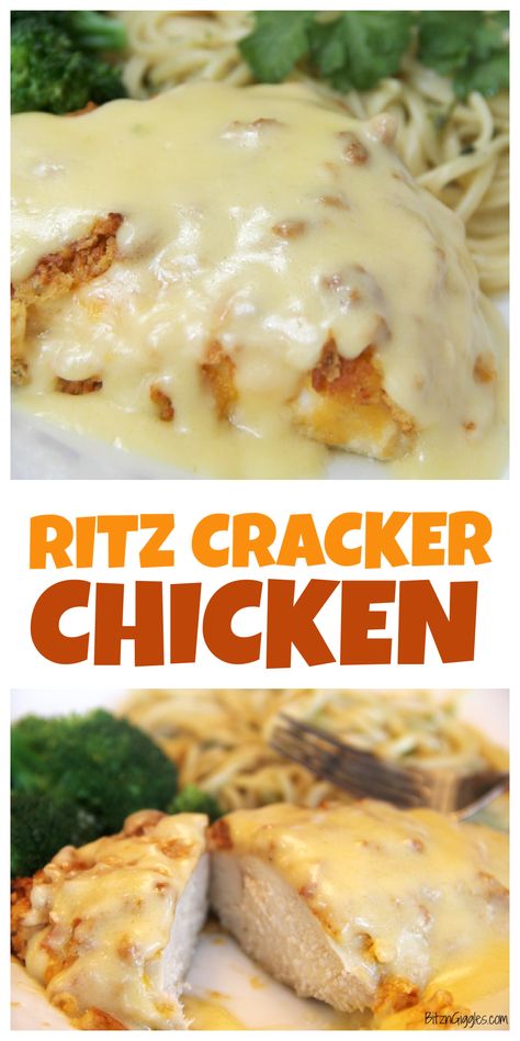 Baked Ritz Crackers, Ritz Chicken Casserole, Ritz Chicken, Ritz Cracker Recipes, Ritz Cracker Chicken, Cracker Chicken, Dinner Favorites, Chicken Tenderloin Recipes, Ritz Cracker