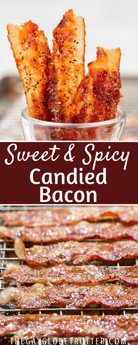 Candied Bacon Recipe, Brown Sugar Bacon, Bacon In The Oven, Bacon Appetizers, Bacon Recipe, Baked Bacon, Candied Bacon, Delicious Snacks Recipes, Bacon Recipes