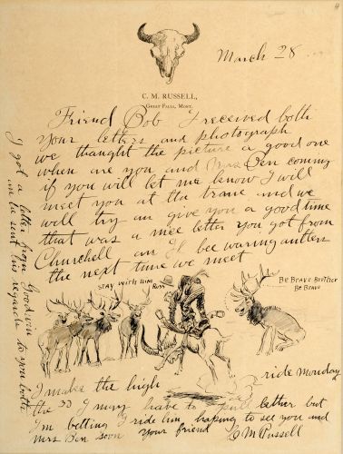 Charles Marion Russell, letter to friend bob Letter To Friend, Charlie Russell, Charles Marion Russell, Ledger Art, Cowboy Artists, Helena Montana, Western Artwork, American Frontier, Western Paintings