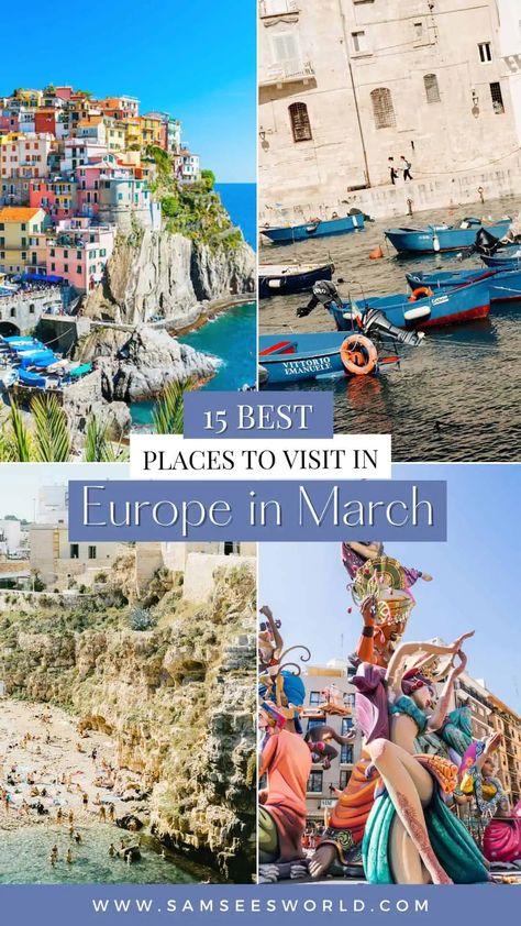 15 Best Places to Visit in Europe in March Europe In March, March Travel, Backpack Through Europe, Places To Visit In Europe, European Travel Tips, Spring Getaway, Europe Photography, Road Trip Europe, Europe Trip Itinerary