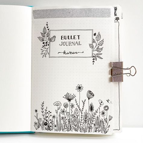 Journaling First Page Ideas, Planner Front Page, Bujo First Page Ideas, First Page Of Diary Ideas, Sketchbook Title Page, Bullet Journal Front Page, Journal Front Page, Sketchbook Pages Inspiration, Bullet Journal Title Page