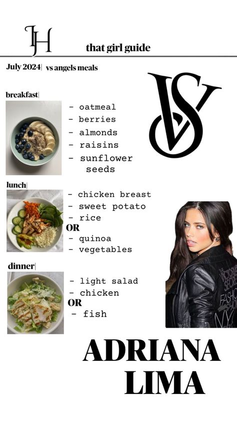 Vs Model Diet Meal Plan, Supermodel Diet, Food Calories List, Victoria Secret Diet, Sweet Potato Rice, Model Diet, Healthy Food Menu, Protein Packed Meals, Clean Eating Breakfast