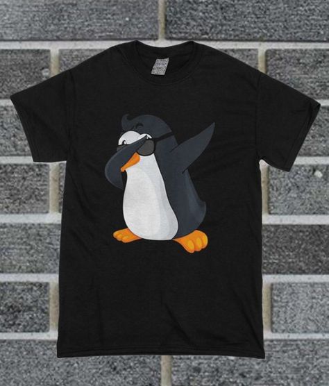 Cute Penguin T Shirt Paint On Black Tshirt, Black Tshirt Painting Ideas, Painting On Black Tshirt, Black T Shirt Painting Ideas, T Shirt Painting Ideas Aesthetic, White T Shirt Painting Ideas, Painting On Tshirts, Cartoon Creator, Paint Shirt