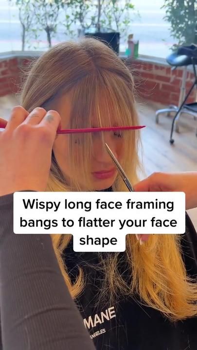 Bangs Long Hair Round Face, Wispy Bangs Round Face, Wispy Fringe Bangs, Baby Bangs Long Hair, Bangs Haircut Ideas, Flattering Bangs, Oval Face Bangs, Fine Hair Bangs, Brown Hair Bangs