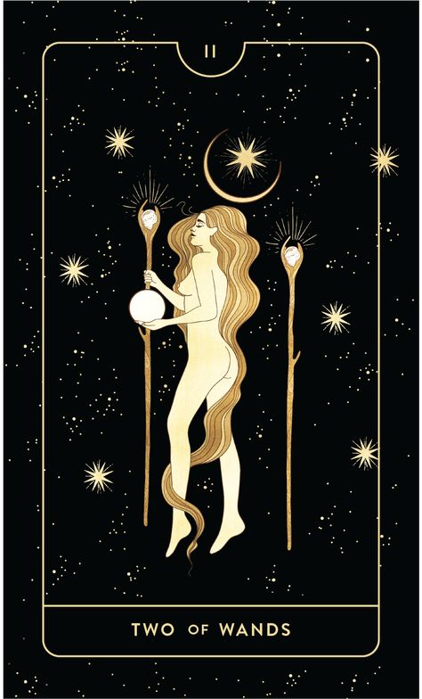 Divine Feminine Tarot – Page 2 – Cocorrina® & Co Samantha Aesthetic, Two Of Wands Tarot, Divine Feminine Tarot, Tarot Wands, Red Mage, Chill Space, Divine Tarot, Two Of Wands, Wand Tattoo