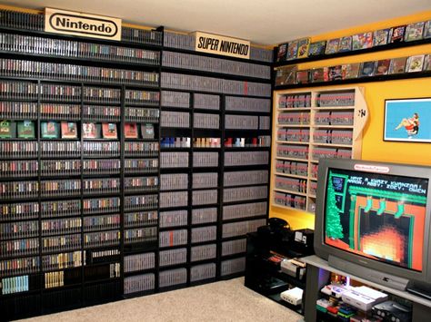 7 seriously impressive video game collections Deco Gamer, Video Game Storage, Retro Games Room, Video Game Collection, Video Game Room Design, Game Storage, Video Game Rooms, Gaming Room Setup, Room Goals