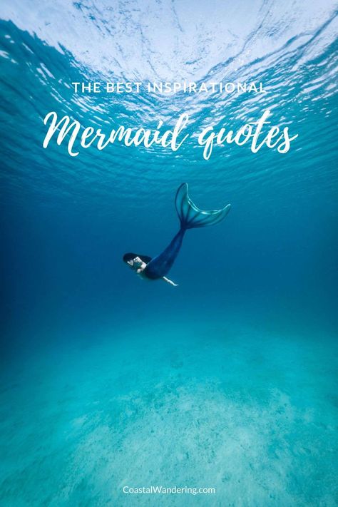 Underwater Captions Instagram, Water Baby Captions, Mermaid Quotes Aesthetic, Mermaid Sayings Quotes, Mermaid Captions For Instagram, Mermaid Instagram Captions, Quotes About Mermaids, Mermaid Quotes Inspirational, Mermaid Captions