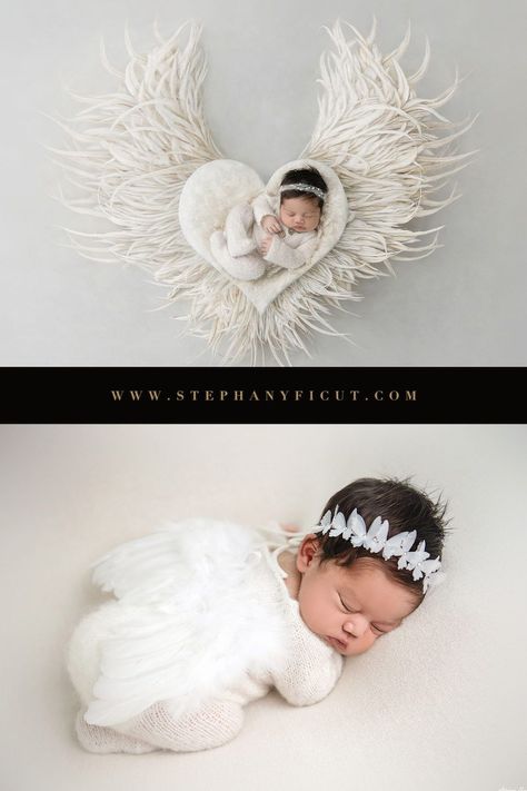 A baby can give a totally different meaning to life. Our newborn photography sessions are specially planned and designed to celebrate the love of your growing family and to capture those moments that mean so much! Visit our website! Newborn Angel Photoshoot, Newborn Theme, Newborn Photography Setup, Ethereal Photos, Selfie Studio, Studio Baby Photography, Viking Baby, Baby Photography Poses, Diy Newborn Photography