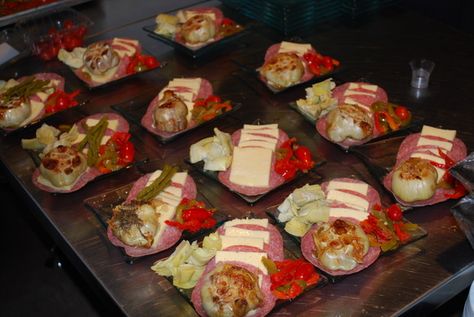 Individual Antipasto Plates - Galluccis Antipasto Plate, Catering Display, Antipasto Platter, Beer Tasting, Bruschetta, Beer, Cheese, Wine, Google Search