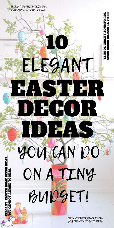 10 Stunning DIY Easter Decor Ideas You Can DIY On A Small Budget, If you're looking to decorate your home for Easter then give these easy Easter decorations You Can DIY this spring! #easterhomedecor #diyeasterdecor #springhomedecor #easterdiy #easterdecorations #easterdecor #creativediyideas Easter Decorating Ideas For Church, How To Decorate For Easter, Easy Easter Table Decor, Easy Spring Centerpieces Diy, Decorating For Easter And Spring, Easy Easter Diy Decor, Easy Easter Centerpieces Diy, Easter Crafts Decorations Diy Home Decor, Easter Office Decorations Ideas