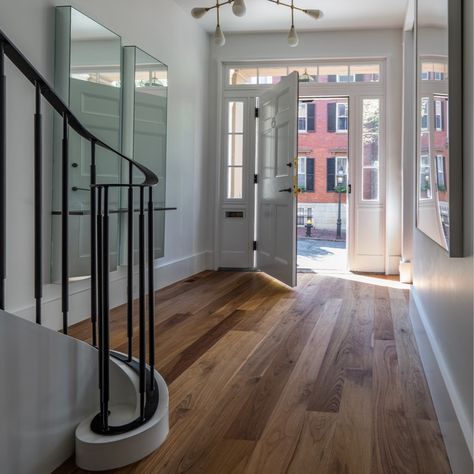 Wide Plank Walnut Flooring - Hardwood | Vermont Plank Flooring Walnut Hardwood Floors, Plank Hardwood Floors, Walnut Flooring, Walnut Hardwood Flooring, Wide Plank Hardwood Floors, Coastal Flooring, Black Walnut Tree, Walnut Floors, Wood Floors Wide Plank