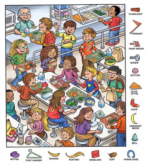 Hidden Picture Games, Find The Hidden Objects, Hidden Picture Puzzles, Picture Comprehension, English Teaching Materials, Fun Classroom Activities, Picture Prompts, English Games, Aktivitas Montessori