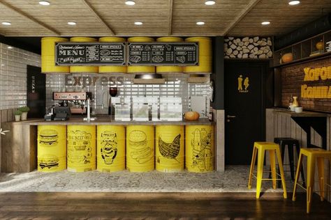 Restaurant Design Rustic, Cafe Designs, Small Restaurant Design, Bar Deco, Modern Restaurant Design, Bakery Design Interior, Small Restaurant, Cafe Shop Design, Burger Restaurant