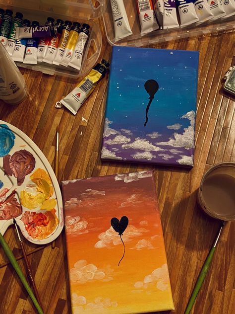 cute date night idea #painting #date #datenight #dateideas #aesthetic Cute Couple Things To Paint, Ldr Painting Ideas, Acrylic Love Painting Ideas, Canvas Romantic Painting, Diy Painting Date Night, Painting Date Ideas With Friends, Canvas Painting Idea For Best Friend, Cute Painting Date Ideas, Easy Date Night Painting Ideas