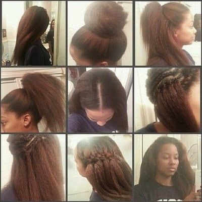 Natural Hair: Cute Crochet Styles Straight Hair Crochet Styles, Crochet Methods, Crochet Braids Straight Hair, Crochet Weave Hairstyles, Best Crochet Hair, Crochet Hair Styles Freetress, Relaxed Hairstyles, Crochet Hairstyles, Crochet Styles