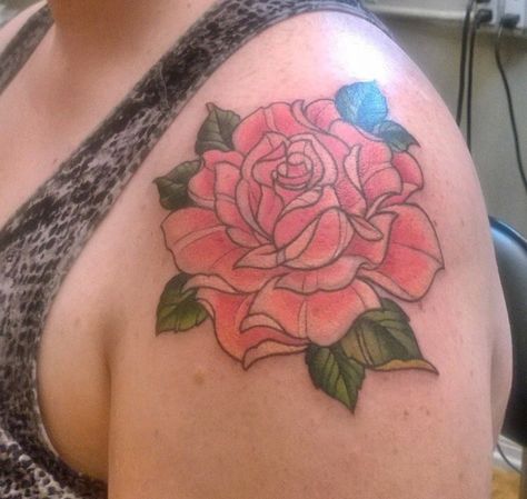 Rose tattoo by Kim Saigh at Memoir Tattoo Kim Saigh, Memoir Tattoo, Rose Tattoo, Tattoo Artists, Flower Tattoo, Tattoos, Color