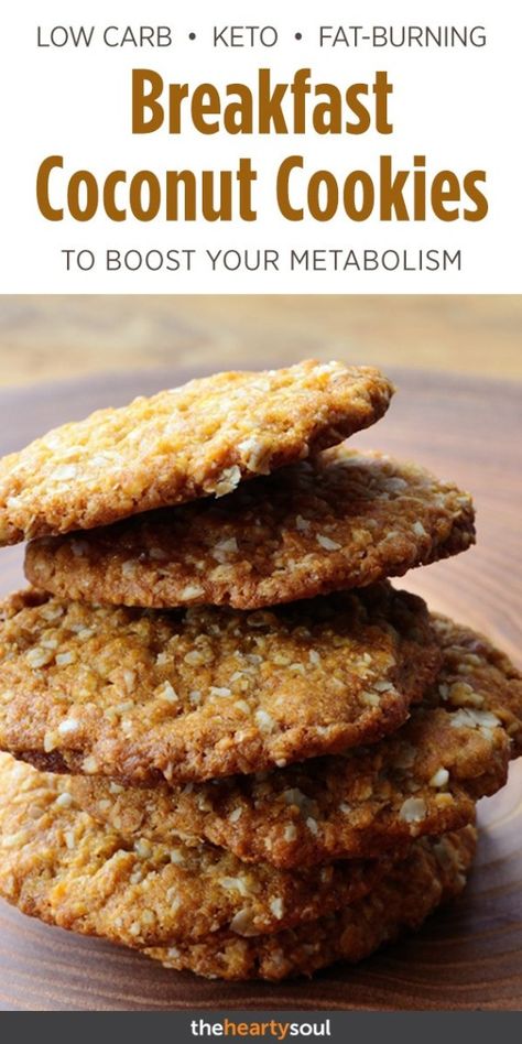 Keto Coconut Cookies, Fat Burning Breakfast, Snacks Protein, Breakfast Protein, Coconut Protein, Breakfast Keto, Breakfast Easy, Postre Keto, Snacks Easy