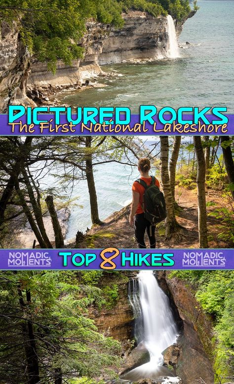 Hike Pictures, Pictured Rocks Michigan, Backpack Trip, Vacation 2024, Pictured Rocks, Pictured Rocks National Lakeshore, Michigan Road Trip, Michigan Travel, Fall Hiking