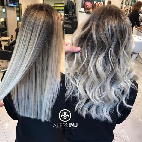 White Balayage for Dishwater Blonde Hair White Balayage, Platinový Blond, Dishwater Blonde, Cabelo Ombre Hair, Silver Ombre Hair, Blonde Eyebrows, Silver Blonde Hair, Ombre Hair Blonde, Balayage Blonde