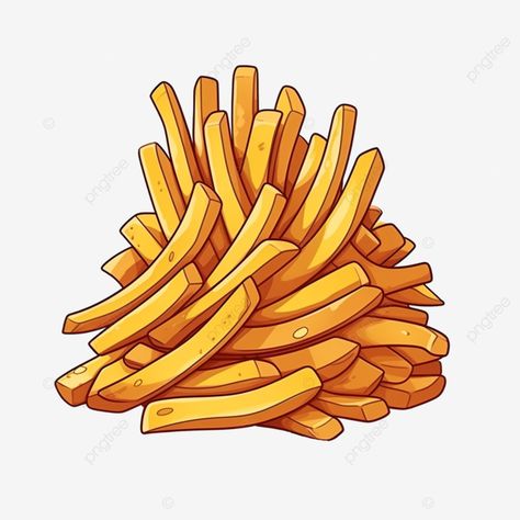 a pile of french fries potatoes fast food cartoon illustration french-fries potato fast png French Fry Illustration, Fries Picture, Food Cartoon Illustration, Fries Clipart, Potato Illustration, Fries Cartoon, Fries Potatoes, Food Cartoon, Fried Potatoes