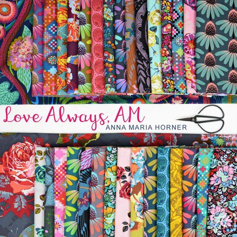 Love Always, AM Fabric by Anna Maria Horner - Hawthorne Supply Co Anna Maria Horner Fabric, Tire Craft, Anna Maria Horner, Anna Marie, Artist Branding, Free Spirit Fabrics, Indie Sewing Patterns, Scrappy Quilts, Quilting Tips