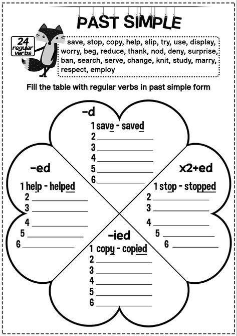 Ed Verbs Worksheet, Past Simple Verbs Worksheets, Regular Past Tense Worksheet, Simple Past Tense Activities, Past Simple Worksheets For Kids, Past Simple Regular Verbs Worksheets, Past Tense Verbs Worksheets, Ed Worksheets, Past Worksheets