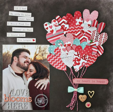 love blooms here by Holly Humbert Scrapbook Ideas For Couples, Couples Scrapbook, Boyfriend Scrapbook, Couple Scrapbook, Valentines Scrapbook, Anniversary Scrapbook, Album Photo Scrapbooking, Love Scrapbook, Couple Sketch