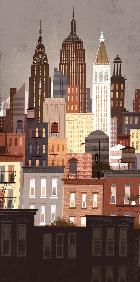 New York Skyline Illustration, Archeticture Aesthetic, Skyscraper Drawing, City Scape Drawing, Nyc Skyline Art, Nyc Skyline, Alley Cat, Wallpaper Animes, City Illustration