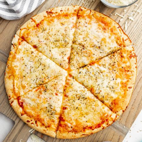 Easy Cheese Pizza - The Stay At Home Chef Easy Cheese Pizza Recipe, 4 Cheese Pizza, Homemade Cheese Pizza, Plain Pizza, Cheese Pizza Recipe, The Stay At Home Chef, Family Dinner Night, Yummy Pizza, Stay At Home Chef