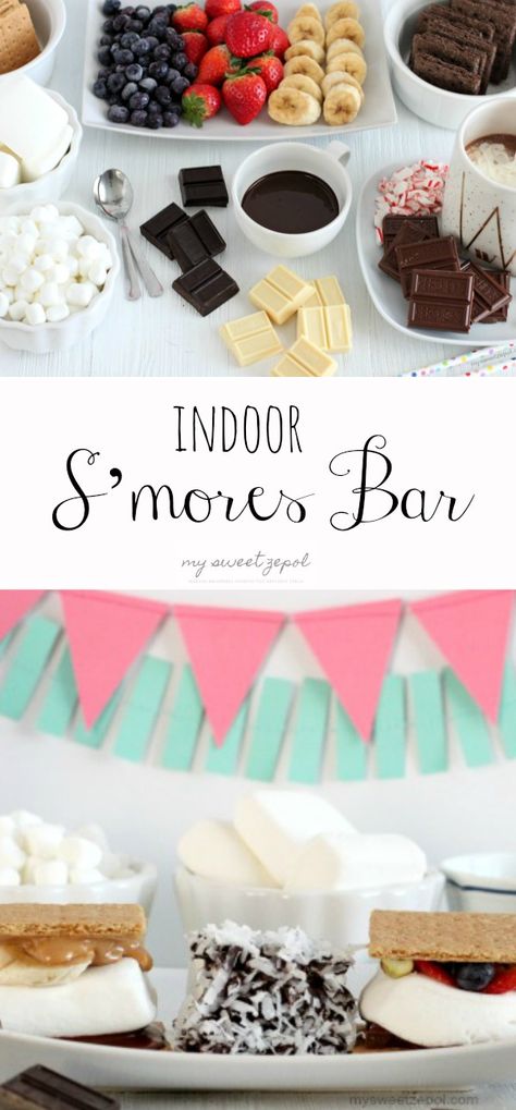 Indoor S'mores Bar for those too cold days when you don't want to go outside but still want to entertain some friends over for a "make your own s'mores" night. Easy entertaining! Check it out at mysweetzepol.com #smores Indoor Smores Bar, Smore Party, Indoor Smores, Smores Bar, Quick Vegetarian Recipes, Entertaining At Home, Quick Vegetarian Meals, S'mores Bar, Easy Entertaining