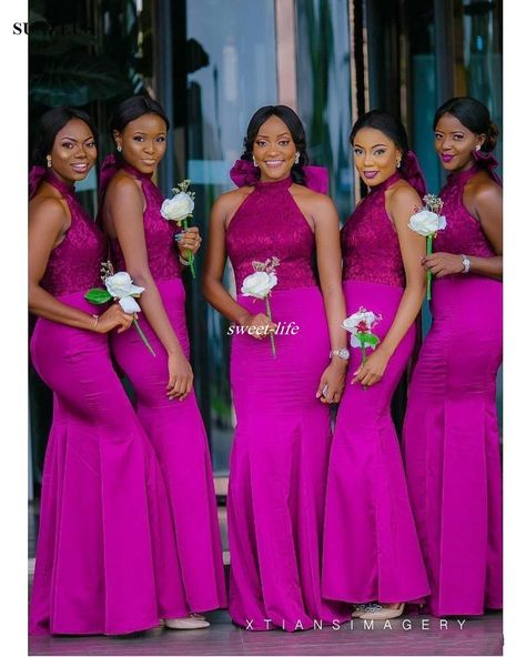 Wedding Dresses For Maids, Bridesmaid Dresses Royal Blue, Bridesmaid Dresses With Lace, Nigerian Bridesmaid Dresses, Party Gowns Evening, Fuchsia Bridesmaid Dresses, African Bridesmaids, Best Bridesmaid Dresses, Royal Blue Bridesmaids