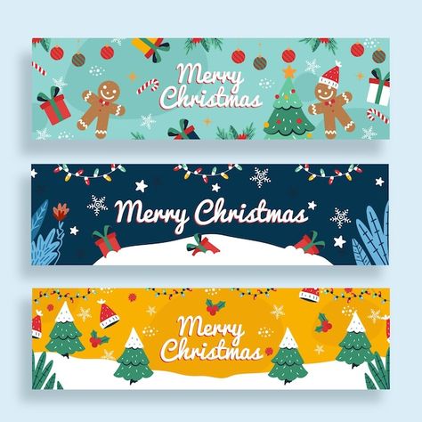 Banner Christmas Design, Christmas Layout Design, Christmas Banners Ideas, Christmas Logo Design, Christmas Banner Design, Christmas Horizontal, Christmas Menu Design, Winter Logo, Christmas Mail