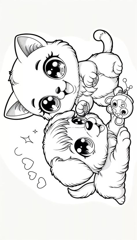 cute cat coloring pages. #cat #kittens #diy #pet #coloring #coloringpages Baby Animal Coloring Pages, Coloring Pages Cat, Cat Colouring, Kittens Coloring, Family Coloring Pages, Printable Colouring, Farm Animal Coloring Pages, Cat Coloring, Adult Coloring Designs