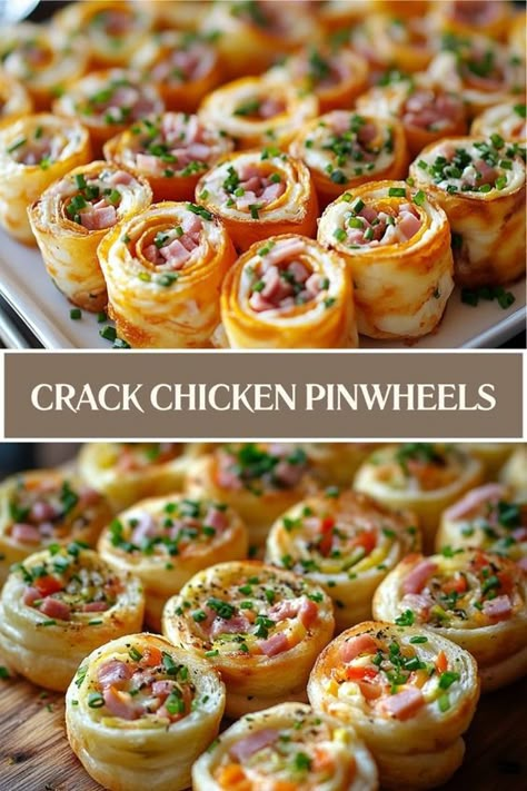 Looking for an easy and delicious party appetizer? These Crack Chicken Pinwheels are filled with creamy ranch, shredded chicken, and crispy bacon, all wrapped in soft tortillas. Perfect for any occasion, from game day to holiday gatherings, these pinwheels are sure to be a hit! Follow the simple recipe and impress your guests with this crowd-pleasing dish. Party Wraps Recipes Appetizer Ideas, Wrap Appetizers For Party, Chicken Salad Appetizer Finger Foods, Appy Dinner Ideas, Fancy Pinwheel Appetizers, Appetizers Easy Finger Food Appetizer Recipes Simple, Chicken Salad Dip Appetizers, Appetizer Tortilla Pinwheels, Shredded Chicken Appetizers Easy