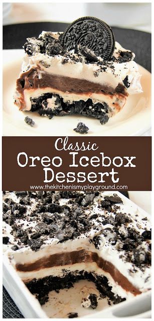 No Bake Oreo Dessert, Oreo Icebox Cake, Icebox Desserts, Oreo Desserts, Oreo Pudding, Dessert Oreo, Fluff Desserts, Dessert Simple, Oreo Recipes